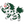 Lion blanc et vert de la culture tibétaine, symbole bouddhiste