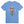 T-shirt bleu avec symbole bouddhiste tibétain, poissons, lotus et roue de la loi