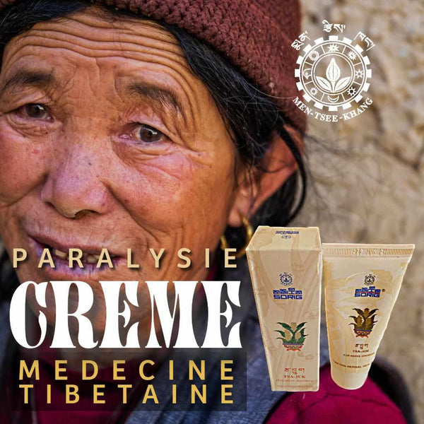 Crème tibétaine pour paralysie, médecine traditionnelle avec emballage Men-Tsee-Khang