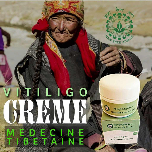 Crème anti-vitiligo médecine tibétaine Men-Tsee-Khang, produit naturel traditionnel