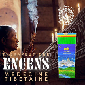 Encens tibétain thérapeutique pour méditation, médecine tibétaine, fumée d'encens en prière
