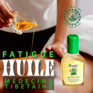 Huile de massage tibétaine pour fatigue, médecine traditionnelle, flacon avec logo Men-Tsee-Khang
