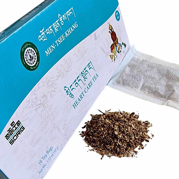 Thé tibétain Men-Tsee-Khang pour la santé cardiaque, feuilles séchées et sachets, médecine tibétaine naturelle
