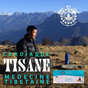 Tisane Cardiaque Médecine Tibétaine Men-Tsee-Khang, montagnes himalayennes, thé pour santé du cœur