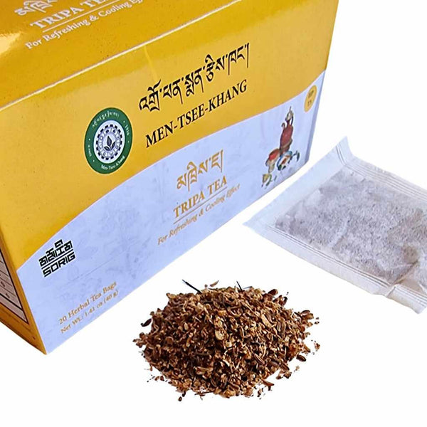 Thé Tripa tibétain Men-Tsee-Khang pour rafraîchir et apaiser, sachets d'herbes naturelles