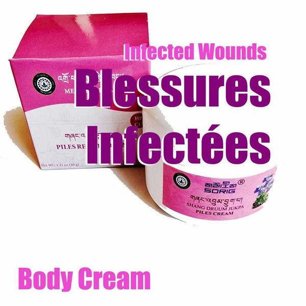 Crème corporelle tibétaine pour blessures infectées, soin naturel SHANG DRUUM JUKPA