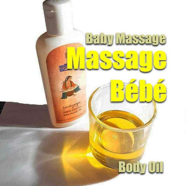 Huile de massage bébé tibétaine naturelle, produit de médecine traditionnelle pour soin doux et apaisant