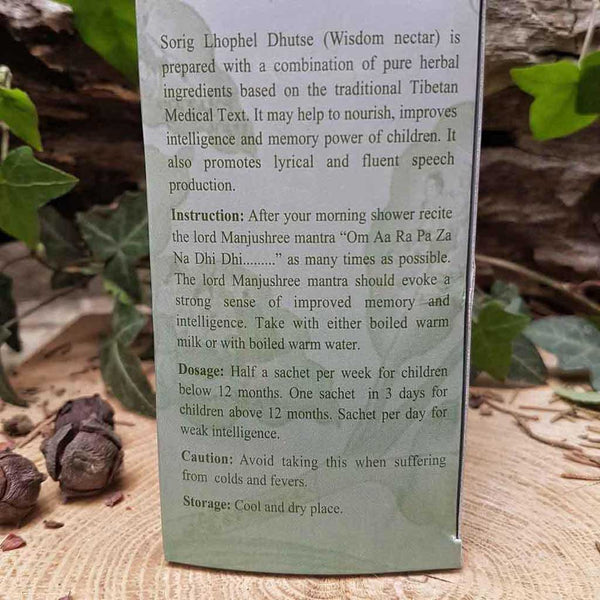 Sorig Lhophel Dhutse, nectar de sagesse tibétain pour mémoire et intelligence des enfants, selon médecine traditionnelle