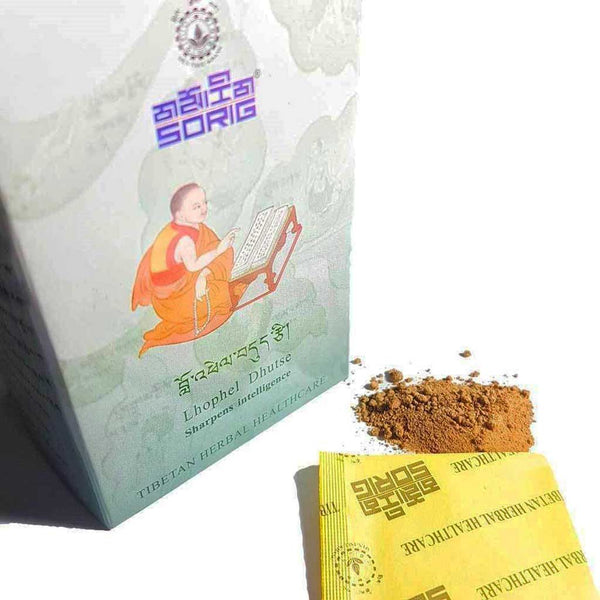 Poudre Lhophel Dhutse pour l'intelligence, soins herbaux tibétains, produit de la médecine tibétaine