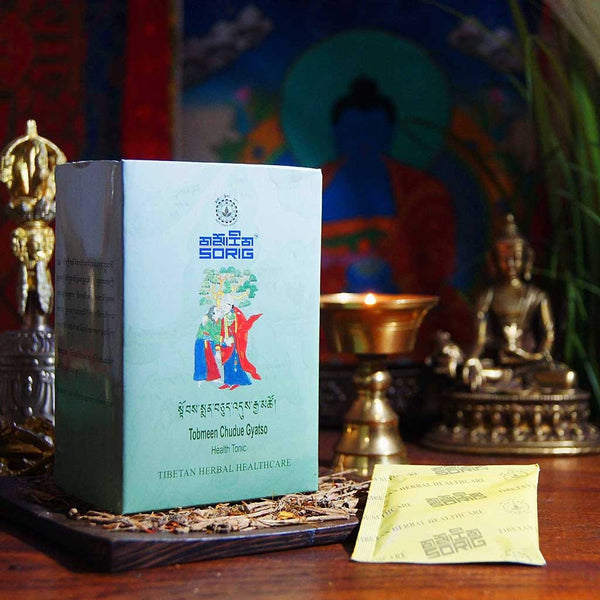 Tobmeen Chudue Gyatso, tonique santé tibétain, produits naturels de médecine tibétaine, objets bouddhistes