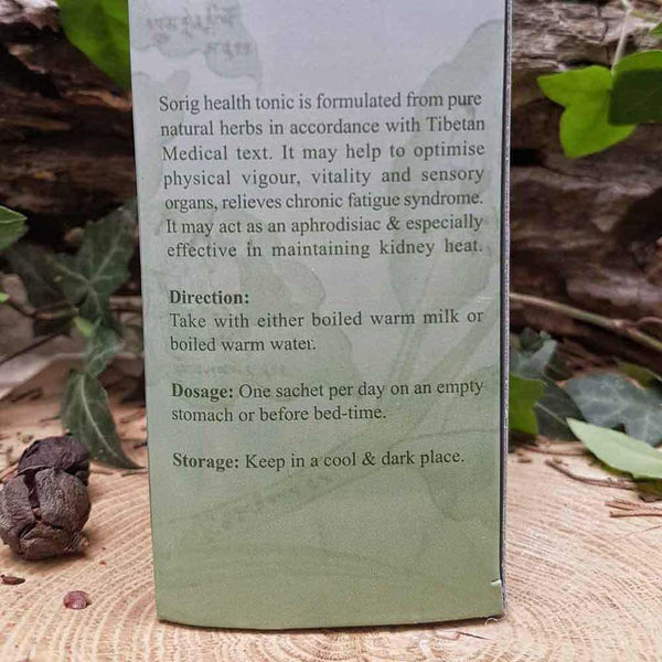 Tonic santé Sorig à base d'herbes naturelles selon la médecine tibétaine, pour vitalité et fatigue chronique