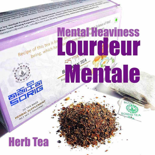 Thé aux herbes pour la lourdeur mentale, produit naturel de la médecine tibétaine