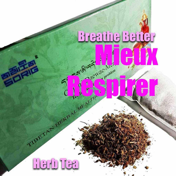 Thé à base d'herbes tibétaines pour mieux respirer, produit naturel de médecine tibétaine