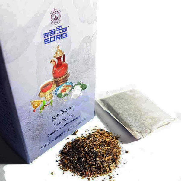 Thé tibétain Trak-Shey pour hypertension, feuilles séchées et sachet, soins naturels de la médecine tibétaine