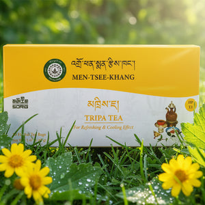 Thé Tripa Men-Tsee-Khang pour effet rafraîchissant, boîte de 20 sachets, herbes tibétaines naturelles