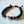 Bracelet bouddhiste avec perles noires, rouge et pendentif métal, ajustable, inspiration tibétaine