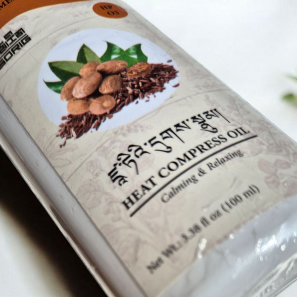 Huile de compression chaude apaisante et relaxante, médecine tibétaine naturelle