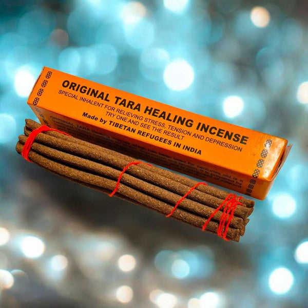 Encens Tara guérison tibétain, fait par réfugiés au印度, pour méditation et bien-être