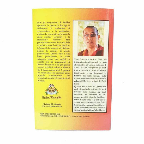 Livre de méditation bouddhiste tibétaine par Lama Samten, éditions Paramita, philosophie et pratiques spirituelles