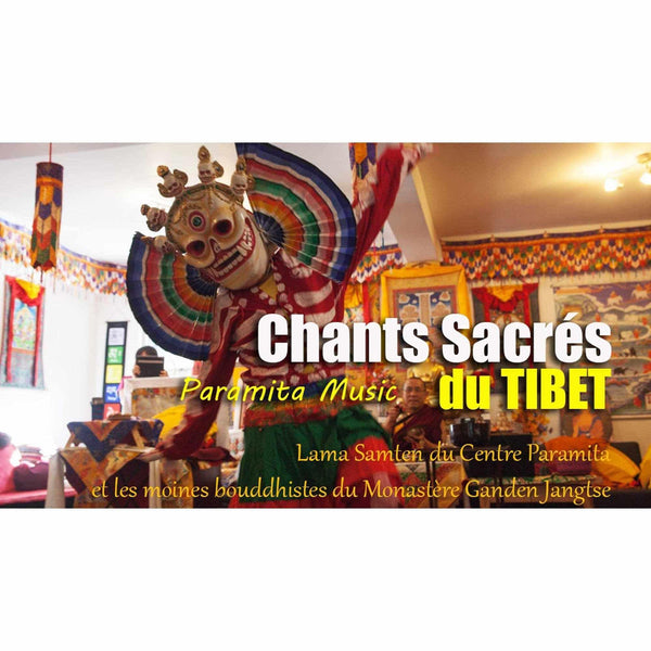 Chants sacrés du Tibet avec Lama Samten, masque rituel et décor bouddhiste tibétain