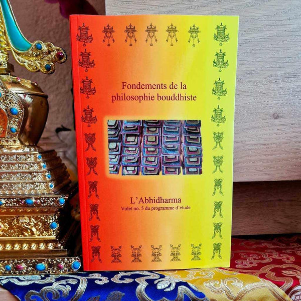 Livre 'Fondements de la philosophie bouddhiste - L'Abhidharma', volet 5, avec ornements tibétains