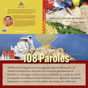 Livre 108 Paroles de Sagesse Bouddhiste par Lama Samten, philosophie tibétaine, méditation, drapeaux prières