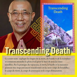 Lama Samten et livre 'Transcending Death' sur la philosophie bouddhiste tibétaine et la méditation