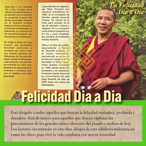 Lama Samten, maître bouddhiste tibétain, présentant son livre 'Felicidad Día a Día' sur la sagesse bouddhiste