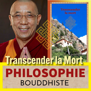 Livre 'Transcender la Mort' - Philosophie bouddhiste tibétaine avec Lama Samten et symbole éternel