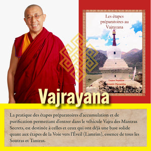 Lama Samten et livre sur les étapes préparatoires au Vajrayana, philosophie bouddhiste tibétaine