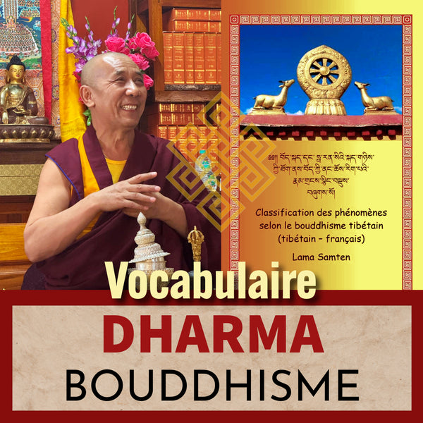 Vocabulaire Dharma Bouddhisme tibétain par Lama Samten, conférences et livres philosophie bouddhiste