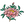 Fleur de pivoine rose stylisée, symbole bouddhiste tibétain, feuilles vertes, illustration traditionnelle