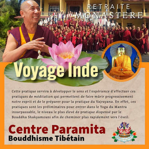 Voyage en Inde pour retraite monastère bouddhiste tibétain avec méditation et enseignements