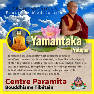Yamantaka, pratique bouddhiste tibétaine, méditation, Bouddha, lotus, Centre Paramita