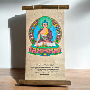 Thangka bouddhiste de Shakyamuni, peinture tibétaine sur papier, symbole de méditation et philosophie bouddhiste