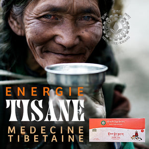 Thé tonique tibétain Tisane pour énergie, médecine traditionnelle, boîte Men-Tsee-Khang