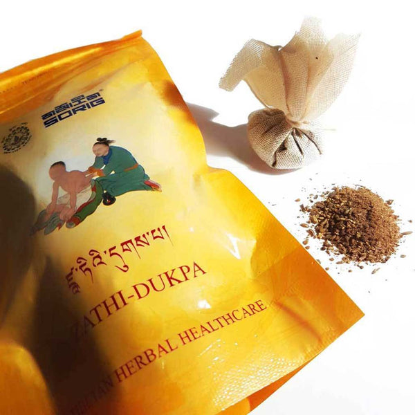 Zathi-Dukpa, soin herbal tibétain pour la santé, avec sachet et poudre naturelle