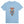 T-shirt bleu clair avec symboles bouddhistes tibétains : poissons, roue, nœud et lotus