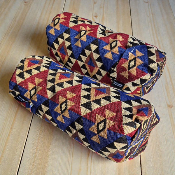 Coussins de méditation tibétains à motifs géométriques colorés, fabriqués au Tibet